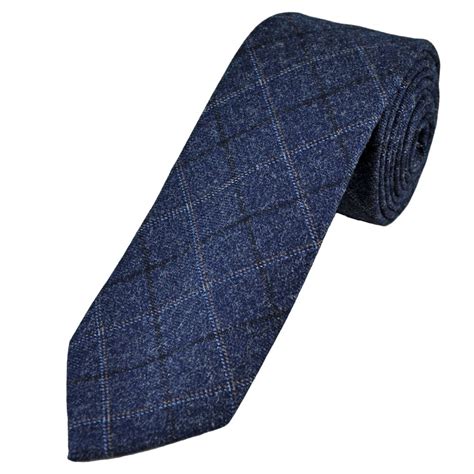 navy tweed tie